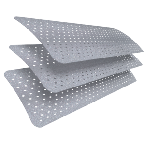 Silver Perforated Venetian Blinds Scan