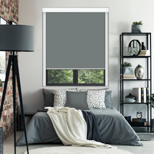 Smoldering Charcoal XL Bloc Blinds Cassette Blinds Inside Fit