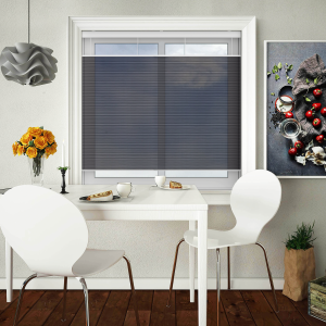 Soft Sheer Black Cordless Top Down Bottom Up Honeycomb Pleated Blind Open