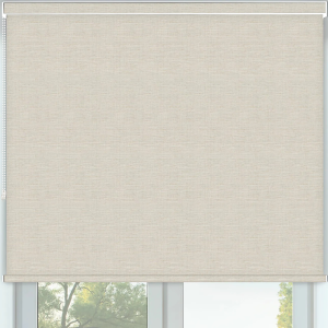 Solace Oatmeal Blackout No Drill Roller Blinds Frame