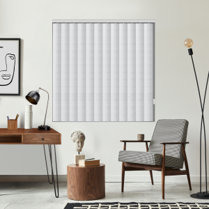 Sonata Frost Rigid PVC Replacement Vertical Blind Slats Closed