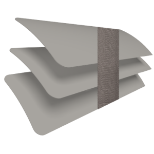 Steel Storm with Stealth Tape Venetian Blinds Slats