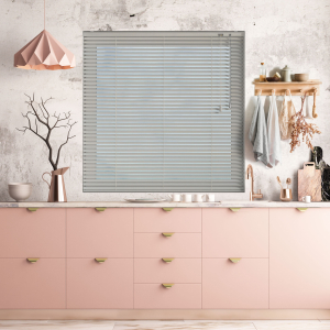 Strata Grey Venetian Blinds Open