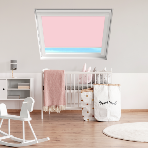 Sweet Rose (BLACKOUT) Velux Roof Window Blinds White Frame