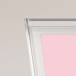 Sweet Rose (BLACKOUT) Velux Roof Window Blinds Detail White Frame