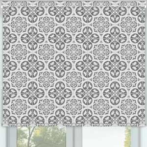 Tiles Monochrome No Drill Roller Blinds Frame