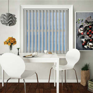 Twill Platinum Replacement Vertical Blind Slats Open