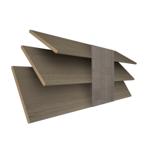 Urban Oak with Truffle Tape Wood Venetian Blinds 3 Slats