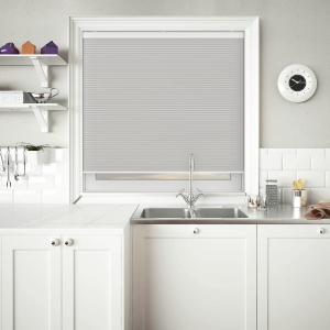 Velto Cloud White Cordless Honeycomb Pleated Blind Open