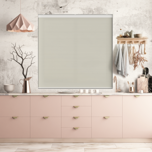 Velto Cotton Cream Cordless Honeycomb Pleated Blind Closed