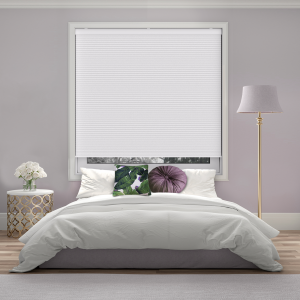 Velto White Mist Blackout Cordless Honeycomb Pleated Blind Open