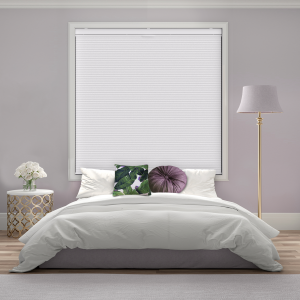 Velto White Mist Blackout Cordless Top Down Bottom Up Honeycomb Pleated Blind Open