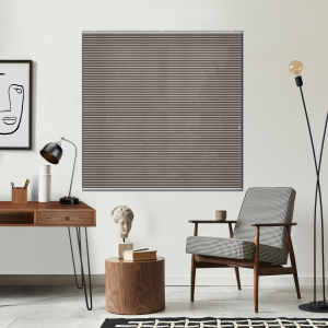 Free Hanging Vexia Camel Pleated Honeycomb Blind Bottom Up Open