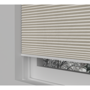 Tensioned Vexia Stone Pleated Honeycomb Blind Bottom Up Top Down Closed