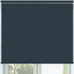 Vibe Blackout Breton Blue No Drill Roller Blinds Frame
