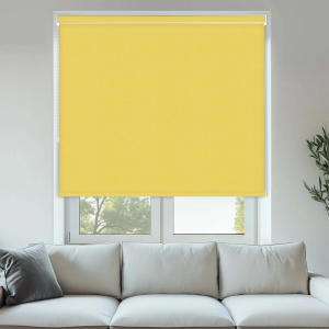 Vibe Blackout Lemon No Drill Roller Blinds