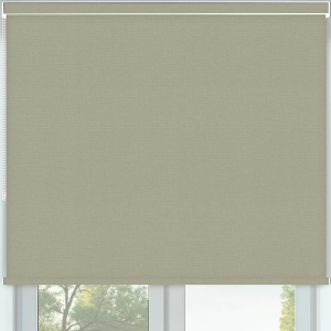 Vibe Blackout Oatmeal No Drill Roller Blinds Frame