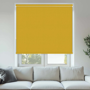Vibe Blackout Saffron No Drill Roller Blinds