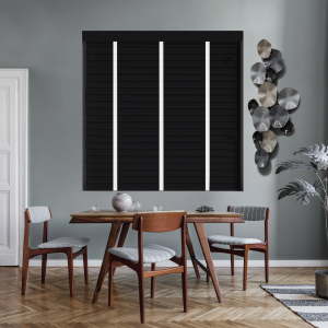 Volt with Arctic Tape Wood Venetian Blinds