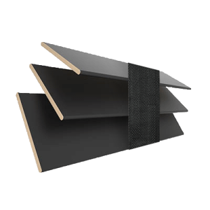 Volt with Smoke Tape Wood Venetian Blinds 3 Slats