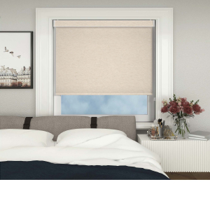 Weave Blackout Cream Pelmet Roller Blinds