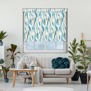 Zephyr Cobalt Pelmet Roller Blind Image 2