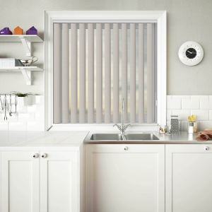 Zevo Sand Rigid PVC Replacement Vertical Blind Slats Open