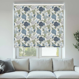 Zinnia Blue Cordless Roller Blinds