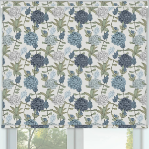 Zinnia Blue No Drill Roller Blinds Frame