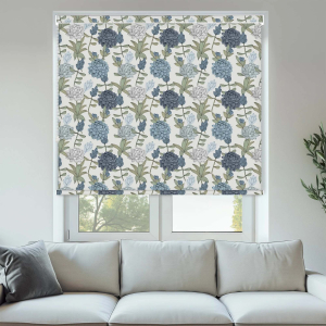 Zinnia Blue No Drill Roller Blinds