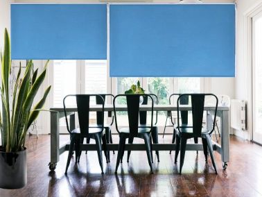 Blue cordless blind