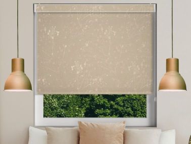 beige pelmet blind 