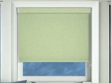 Green pelmet roller blinds
