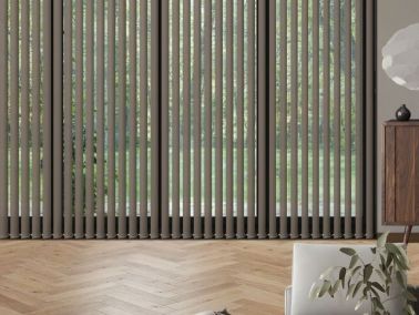 beige vertical blinds 