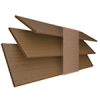 Amber Oak Faux Wood Blind with Toffee Ladder Tapes