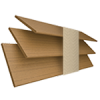 Desert Oak Faux Wood Blind with Hessian Ladder Tapes