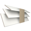 Glacier White Wood Blind with Canvas Ladder Tapes