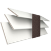 Glacier White Wood Blind With Coffee Ladder Tapes