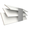 Glacier White Wood Blind With Lunar Ladder Tapes