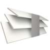Glacier White Wood Blind with Shadow Ladder Tapes