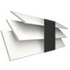 Glacier White Wood Blind with Smoke Ladder Tapes