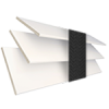 Gloss Pure White Wood Blind With Jet Ladder Tapes