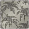 Retro Palm Black Pelmet Roller Blind