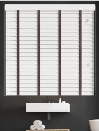 True White Faux Wood with Coffee Tape