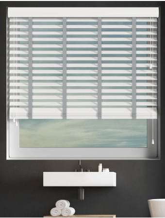 True White Faux Wood with Steel Tape