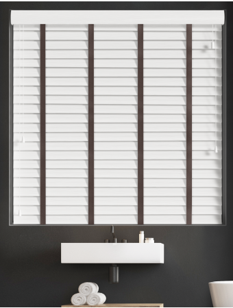 True White Wood Grain Faux Wood with Coffee Tape