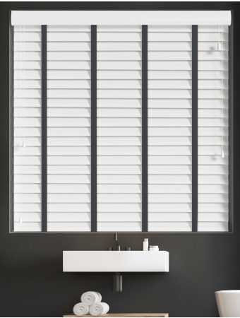 True White Wood Grain Faux Wood with Dusk Tape