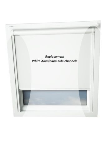 White Replacement Skylight Blind Side Rails