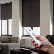 Electric Black Roller Blind