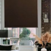Brown roller blind